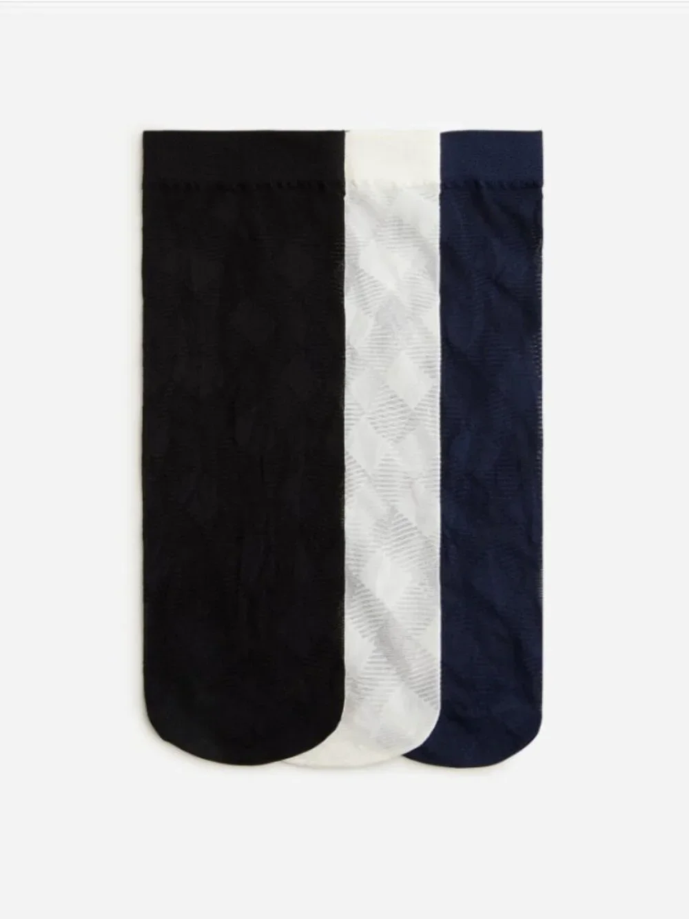 J.Crew Factory Sheer Buffalo Plaid Socks Three-pack
